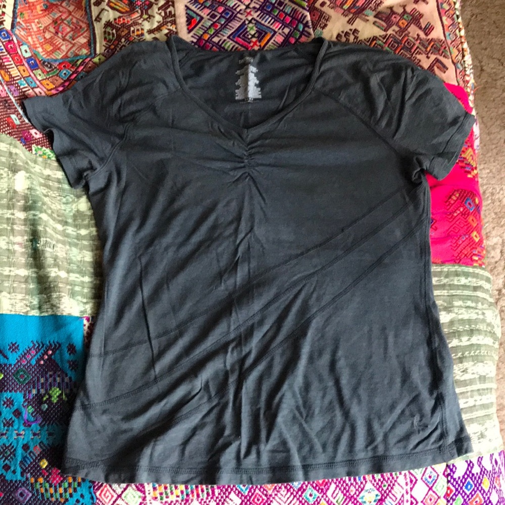 Gray workout shirt